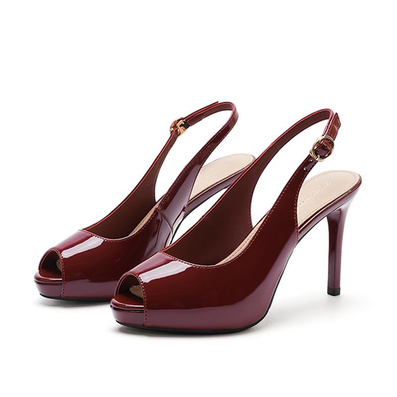 Stiletto Platform Peep-toe Backless Sandals 2025 - Women's Summer High-Heels