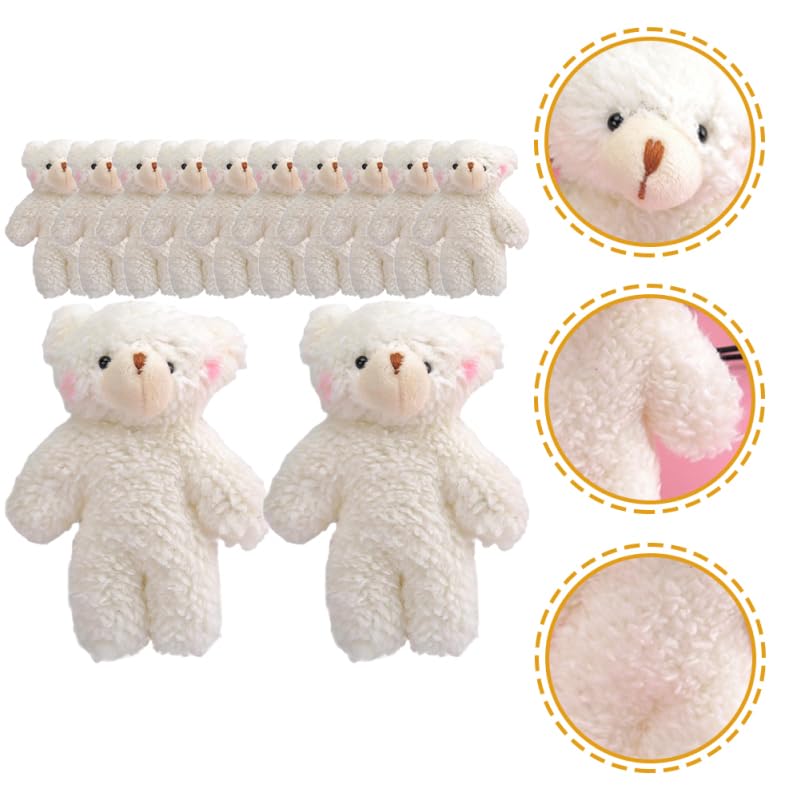 HOLIDYOYO 12-Piece Set Mini Teddy Bear Keychains, Bag Charms, Car Hanging Accessories for Women, Approx. 4.7 x 2.4 x 1.6 Inches