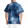 Men's Printing Short Sleeve V,neck Working Blouse Chest Pocket Carer Top