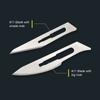 Carbon Steel Carving Metal Scalpel Knife Handle Blades Number 11 23 Surgical Medical Practicing Cutting Sculpting Repairing Tool