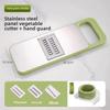 Multifunctional Stainless Steel Vegetable Slicer Grater Grater Vegetable Cutting Tool Grater Kitchen Potato Shredded… More 3 blades stainless steel grater – green