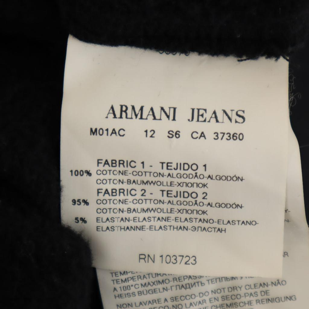 ARMANI JEANS Long sleeve Zip hoodie S black Men's Used