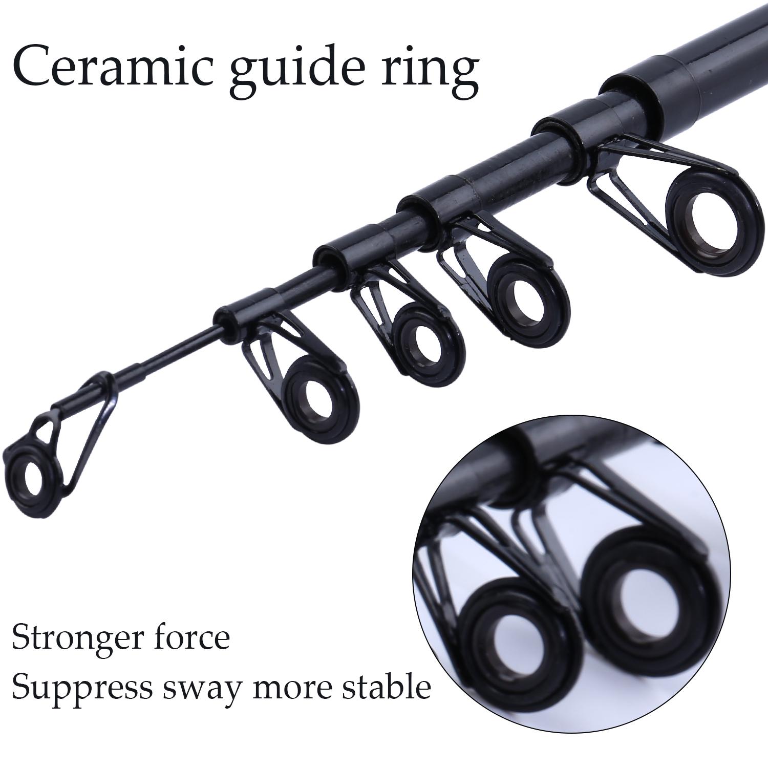 Спининг из углеродного волокна 1.5 метра 1 pcs Fishing Rod чёрный/синий — фото 6