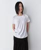 INSILENCE WOMEN Linen Cotton Draping T-Shirt White