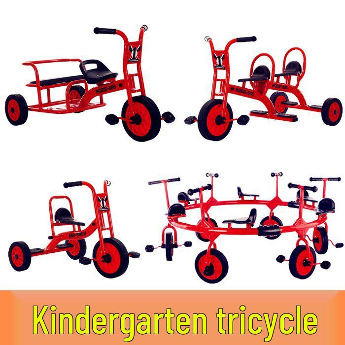 Kindergarten-Dreirad für Kinder 2-8 Jahre - Outdoor-Pedal-Fahrrad für Kleinkinder mit Eltern-Kind-Funktion