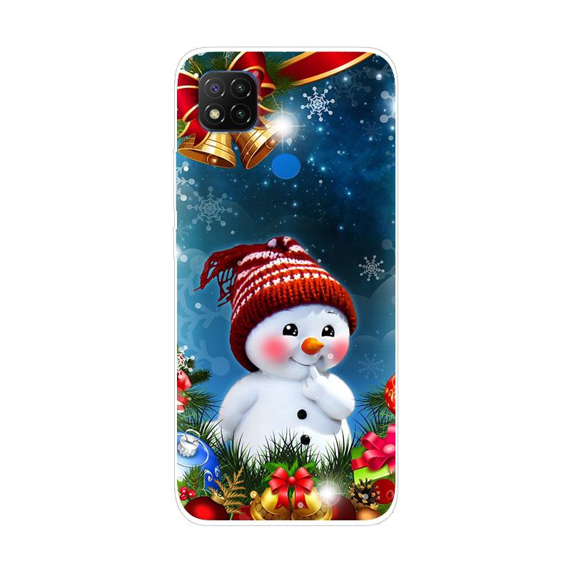 Soft Silicone Case For Xiaomi Redmi 9C NFC Case Soft TPU Christmas Phone Case For Xiaomi Redmi 10C 9C Case Redmi 9 C NFC Cover