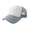 Cactus Jack White Black Mesh Trucker Hat with Gold Logo Design Breathable Adjustable Cap for Unisex and Women