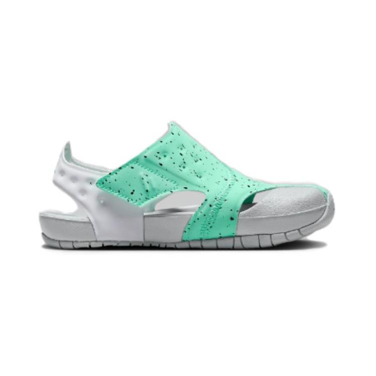 Jordan Flare Jordan Slip Resistant Abrasion Resistant Children's Sandals Gray Green Children Aged 3 7 Years Old CI7849-302