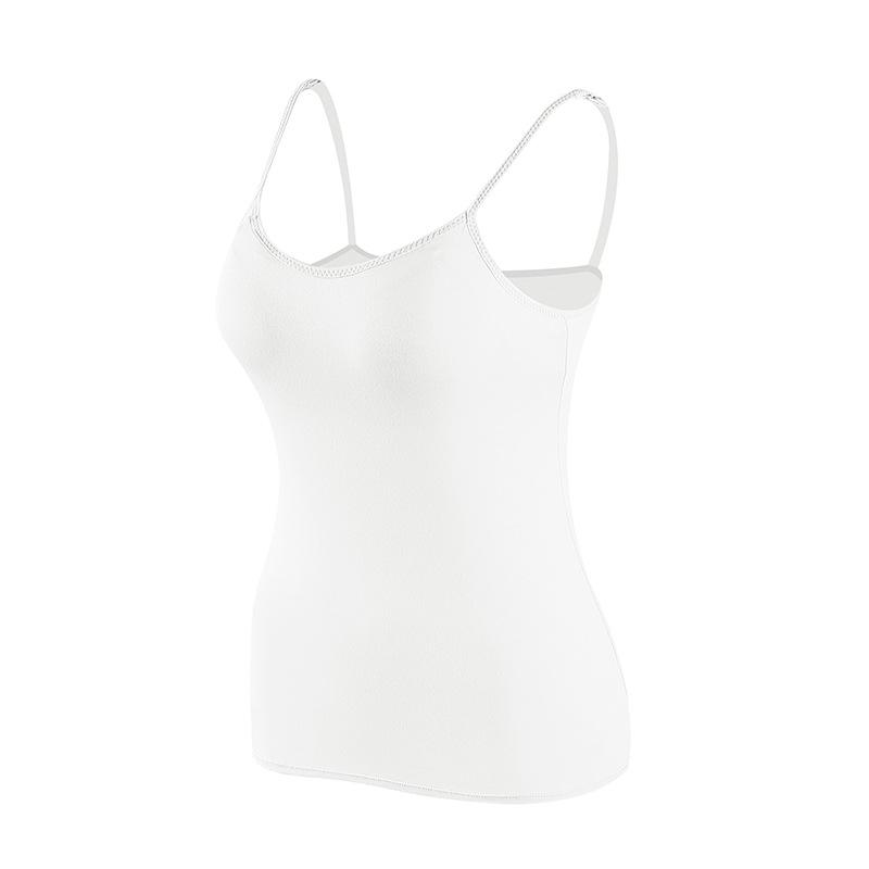 Women's Japanese & Korean Modal Camisole Tank with Built-in Bra for Yoga, Sports, Dance