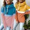 Women Hoodies Color  Match Oversized Harajuku  Sweatshirts Female Long Sleeve Hooded Streetwear Casual Top