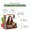 Nisha Natural Henna Powder Hair Colour Dark Brown Semi-Permanent Herbal Dye For Silky Shiny Hair Men Women 60 g Pack Of 2