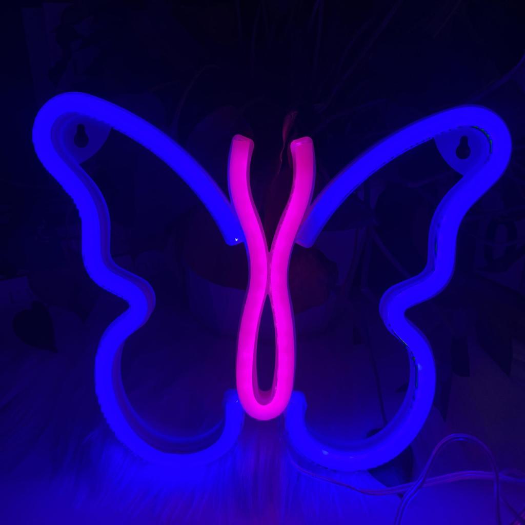Creative LED Neon Butterfly Night Light for Bedroom Decor