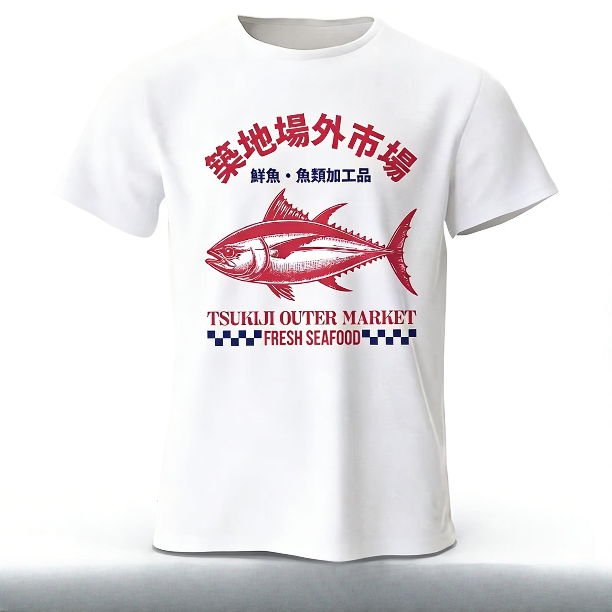 Tsukiji Tuna Fresh Seafood T-shirt M