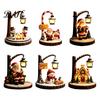 Cute Resin Night Light for Nursery Christmas Santa Claus Reading Lantern, Snowman Elk LED with Warm Battery Operated Glow, USB Tabletop Decor