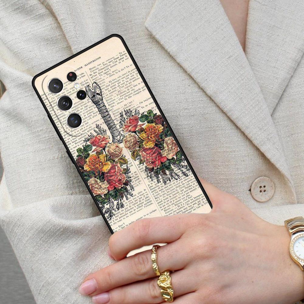 Medical Human Organs Brain Kidney Art Cell Phone Case for Samsung Galaxy S26 Ultra S25 S24 S23 S22 S21 S20 Note10 Cover