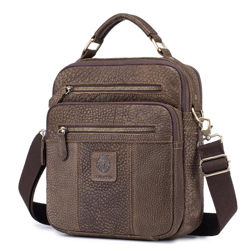 

Сумка кросбоді на плече Lion Leiden Vintage з натуральної коров ячої шкіри для чоловіків