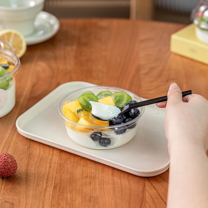 UOSO Disposable Food-Grade Dessert Bowls with Lids