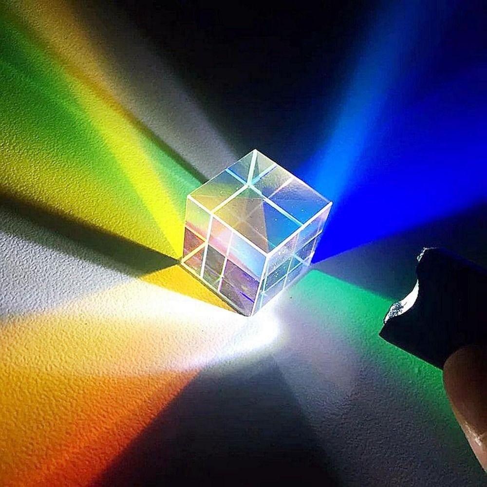 Clear Crystal Mixing Color Cube Sun Catcher Rainbow Crystal Cubes Educational Gifts