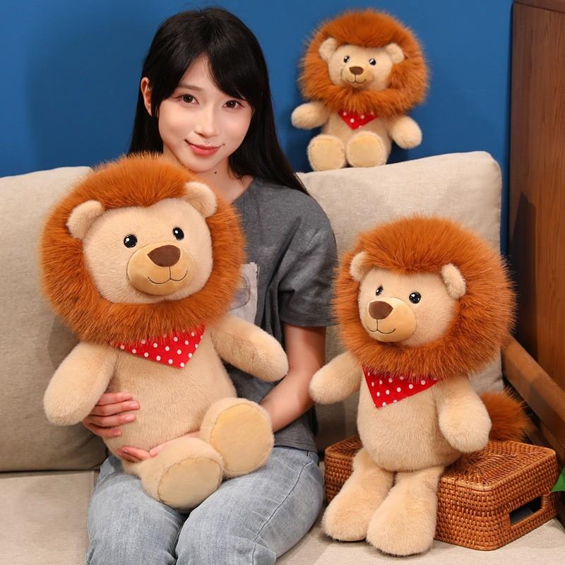 Plush Lion Toy For Kids With Ultra Soft Short Pile For Indoor Decor And Gift Ideas