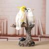 Romantic Parakeet Lovers Miniature Glassy Resin Couple Parrot Figure Craft Ornament Souvenir Valentine's Day Gift Wedding Decor