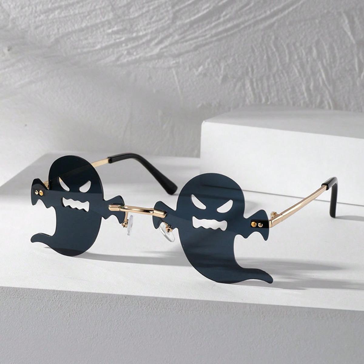 Солнцезащитные очки-призраки на Хэллоуин Новые забавные солнцезащитные очки без оправы — фото 3