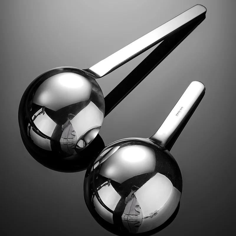 18/10 Short Handle Soup Spoon Stainless Steel Round Spoon Heavy Duty Deepening Service Spoon