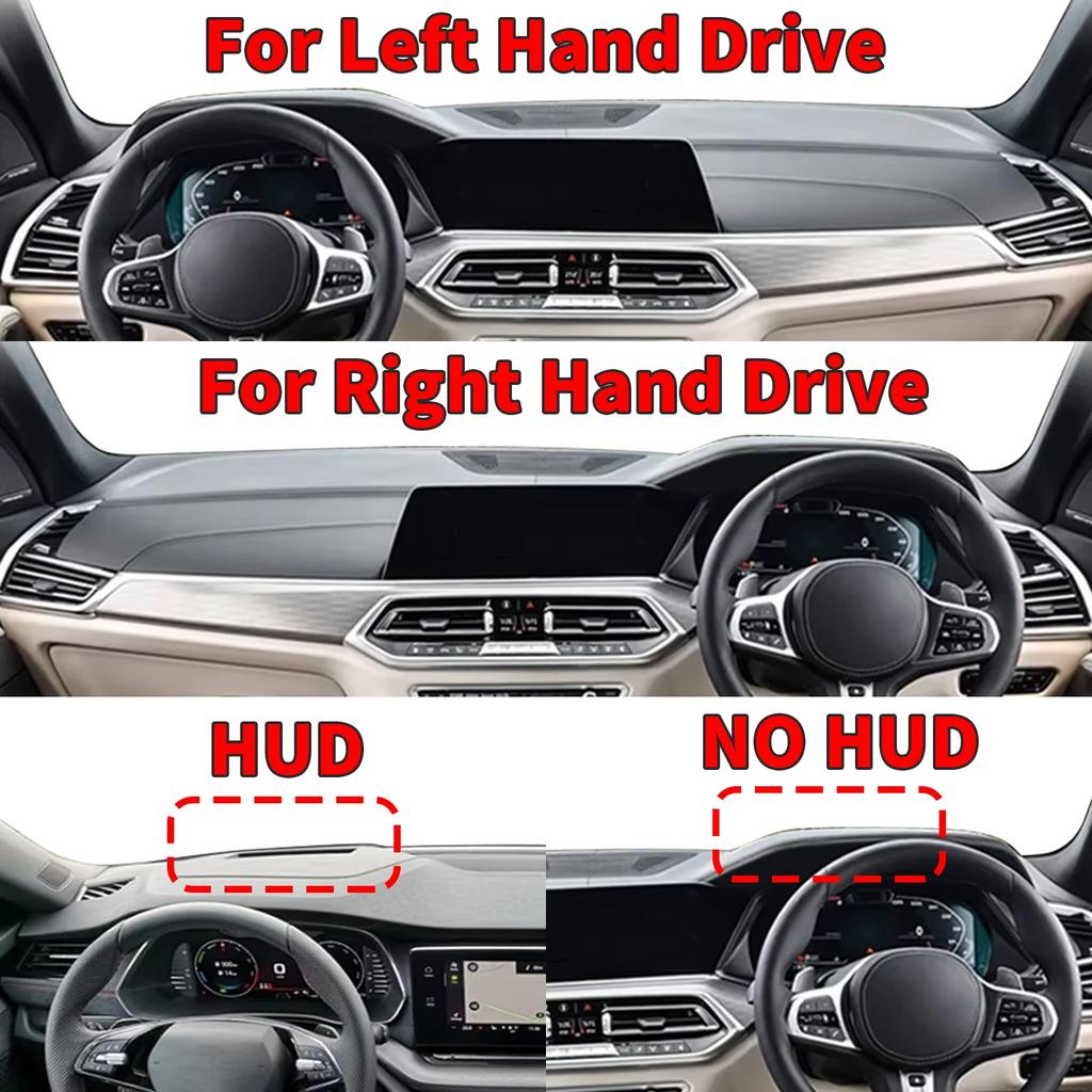 Pour BMW X5 G05 X5M 2019 2020 2021 2022, housse de tableau de bord sur mesure, pare-soleil, tapis antidérapant, protection de tableau de bord,