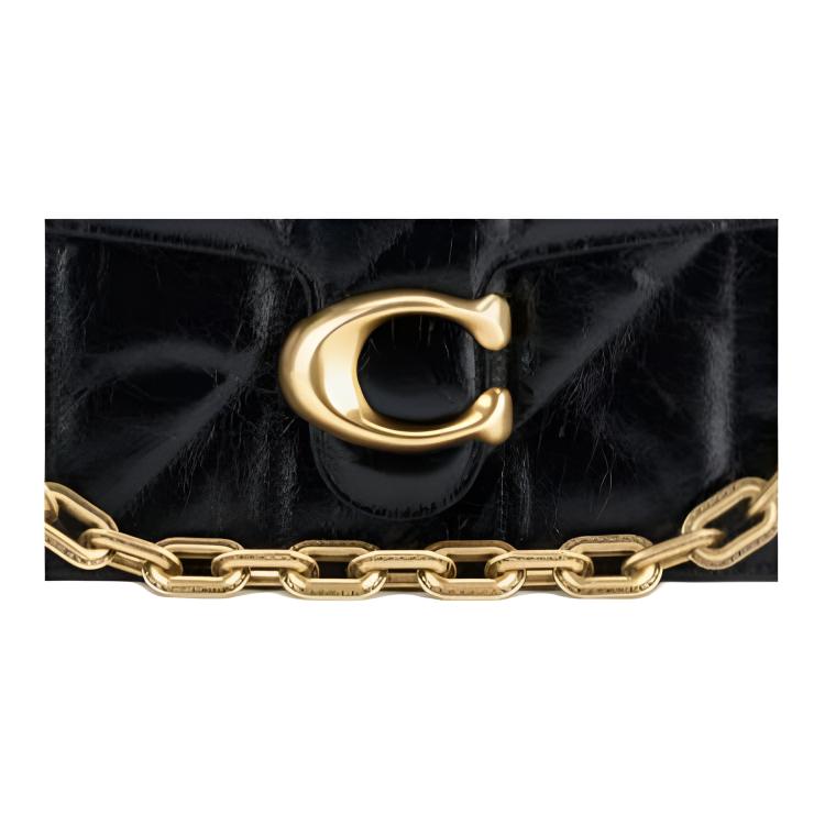 Coach Chain Tabby 30 Logo Flap Top Handle Crossbody Bag Women handbags Black CAF54-B4BK
