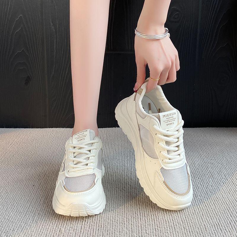 Popular Forrest Gump shoes dad shoes women's 2025 spring and summer models lightweight and breathable mesh muffin bottom heightening versatile sport