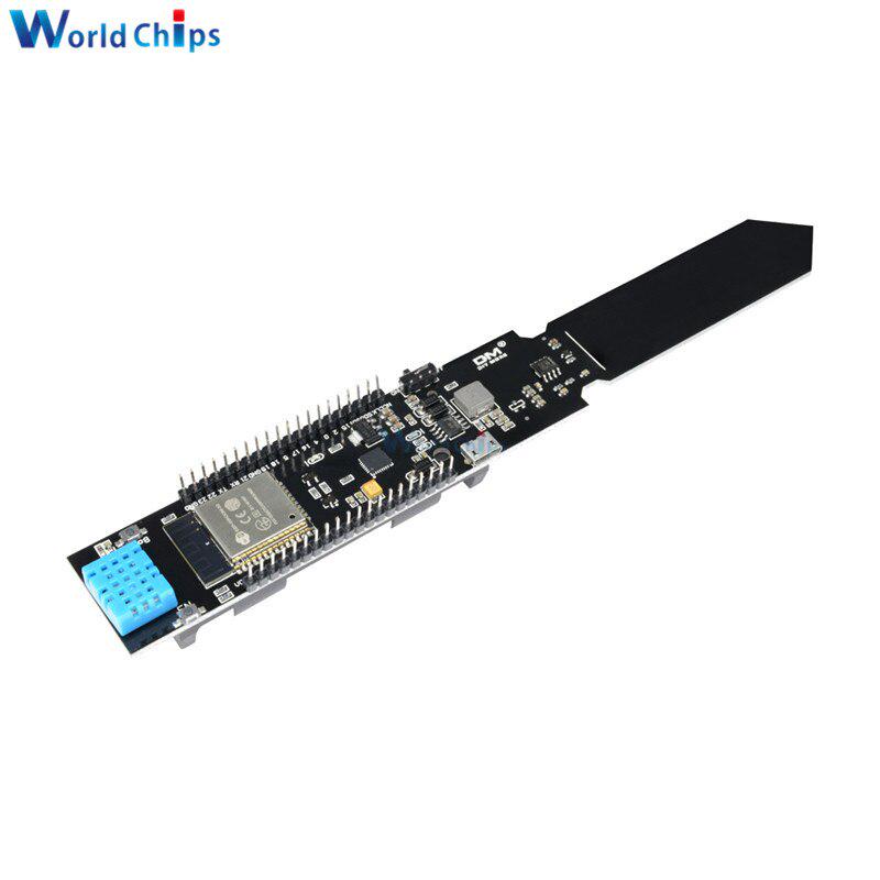 ESP32 CP2104 18650 Battery WiFi/&Bluetooth DHT11 Soil Temperature Humidity Sensor