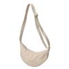 Large Capacity Nylon Hobos Bag Solid Color Vintage Style Shoulder Bag Simple Design Cotton Filled Crossbody Bag Daily Use