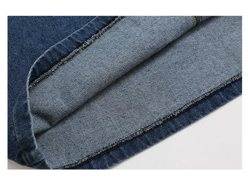Jente denim vestkjole og langermet toppsett - Vår/høst 2025-kolleksjon for mellomstore og store barn
