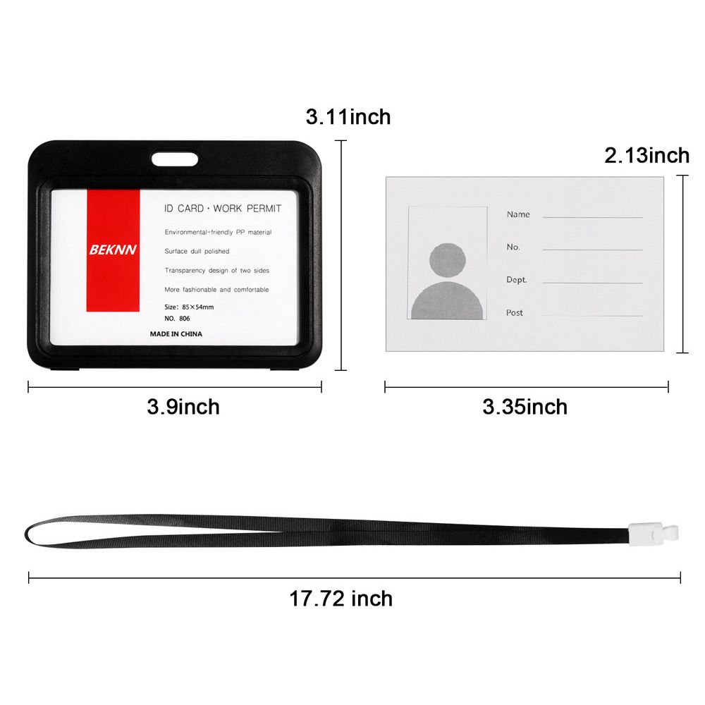 Two sided Transparent Protective Case Waterproof Card Protector Protective Sleeve Vaccination Record Card ID Card Holder