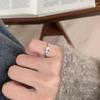 Iris Pinky Ring: Vintage Court Style, High-End Niche Index Finger Ring, Stackable