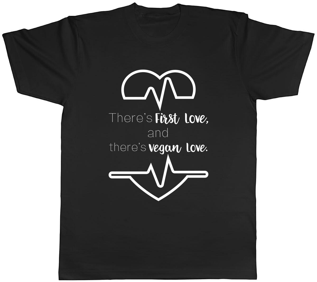 First love and Vegan love Mens Unisex T-Shirt Tee XXXXL