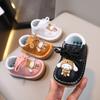 Spring and Autumn New Whistle Boys Single Shoes 0-1-2 Years Old Beef Tendon Sole Called Soft Sole Baby Girl Shoes