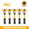 50mm Magnetic Drywall Screw Bit Set 5-Piece Kit with Extension Perfect for Precise Screw Placement