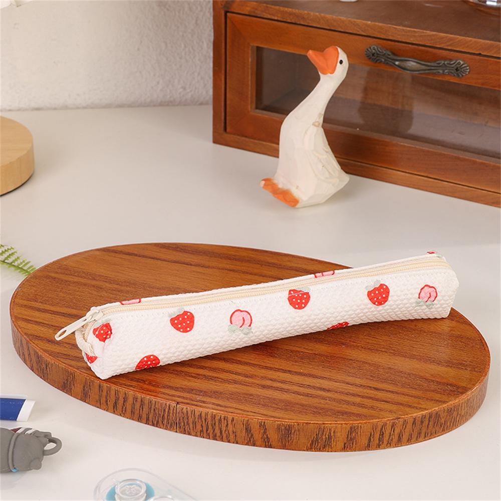 Cute Heart Pen Bag Student Stationery Bag Pencil Case Multifunctional Stationery Organizer Zipper Pouch School Supplies