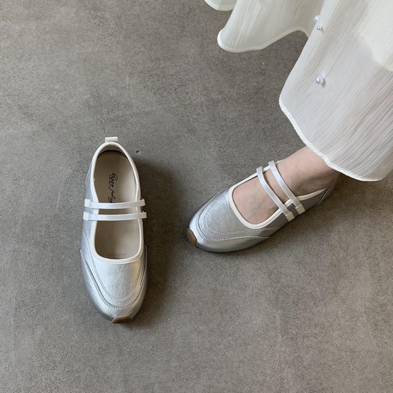 Fashion IPPEUM Ballet Sneakers Shoes Red Ballet Sneakers Round Toe Ballerinas Flats