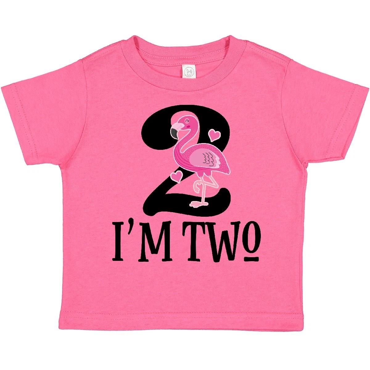 

Inktastic 2nd Birthday Party Girls Flamingo Toddler T-Shirt Apparel Clothing Two 110