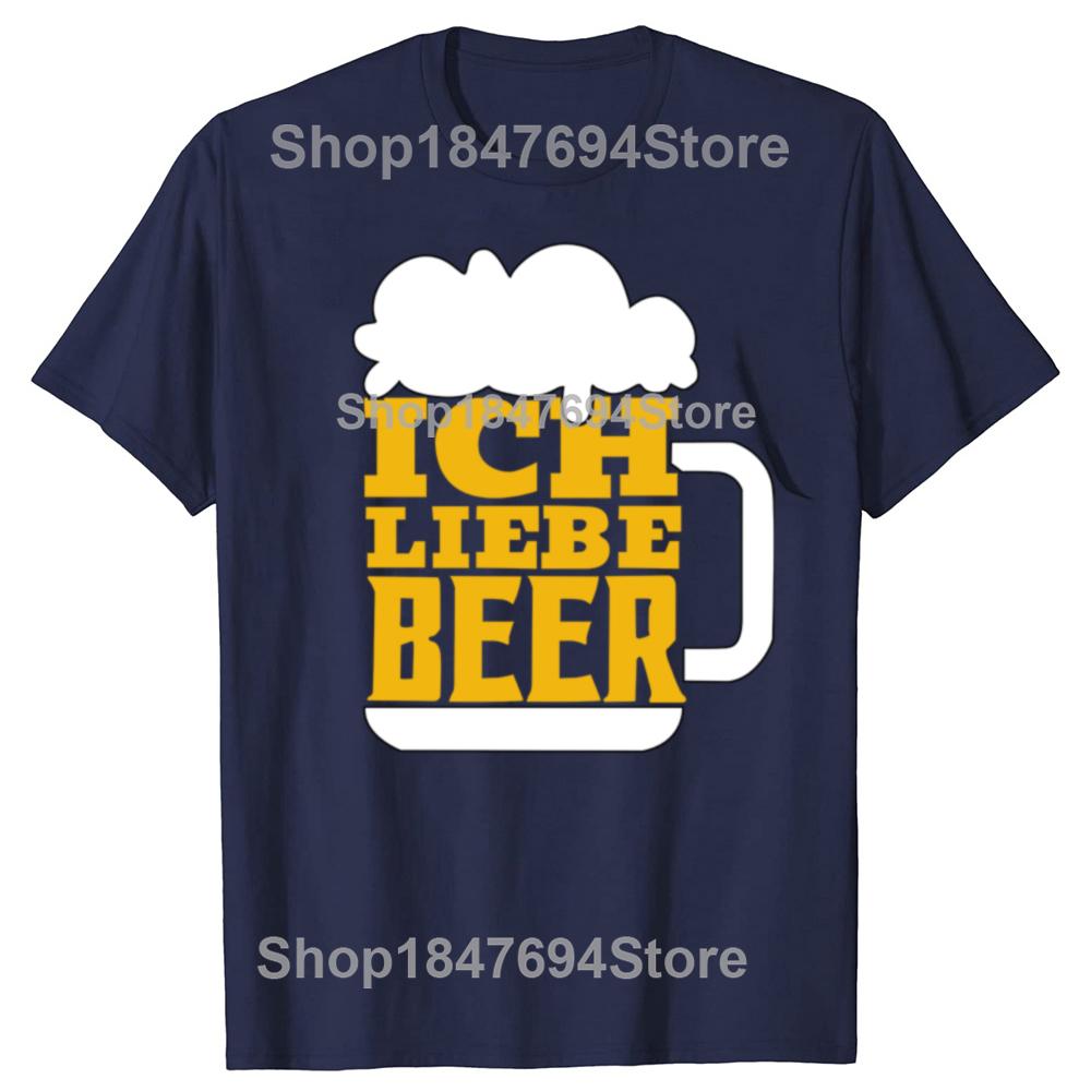 Oktoberfest Ich Love Beer Graphic T Shirts Men Clothing Funny German Bavarian Festival Drink T Shirt Female Tee Soft Casual Tops