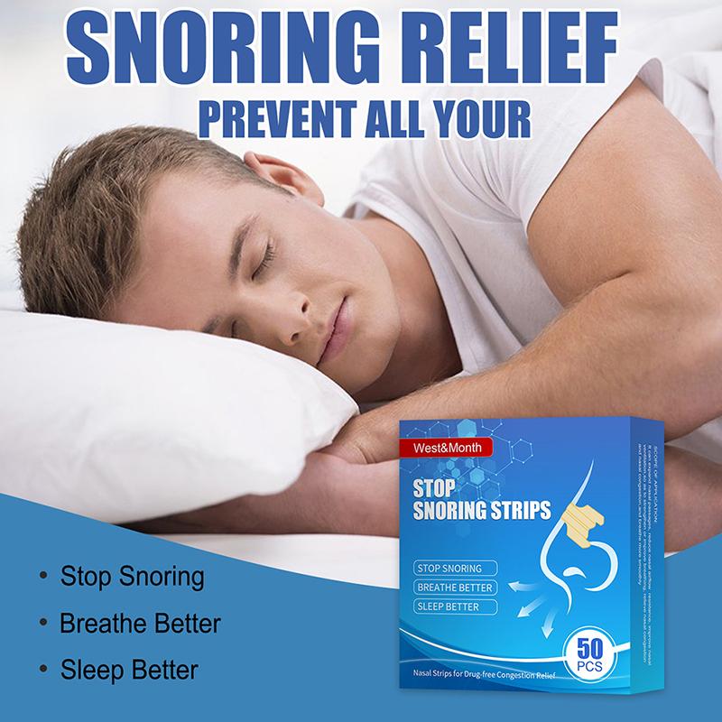 50Pcs Stop Snoring Strips Anti Snoring Nasal Strips Relief Stuffy