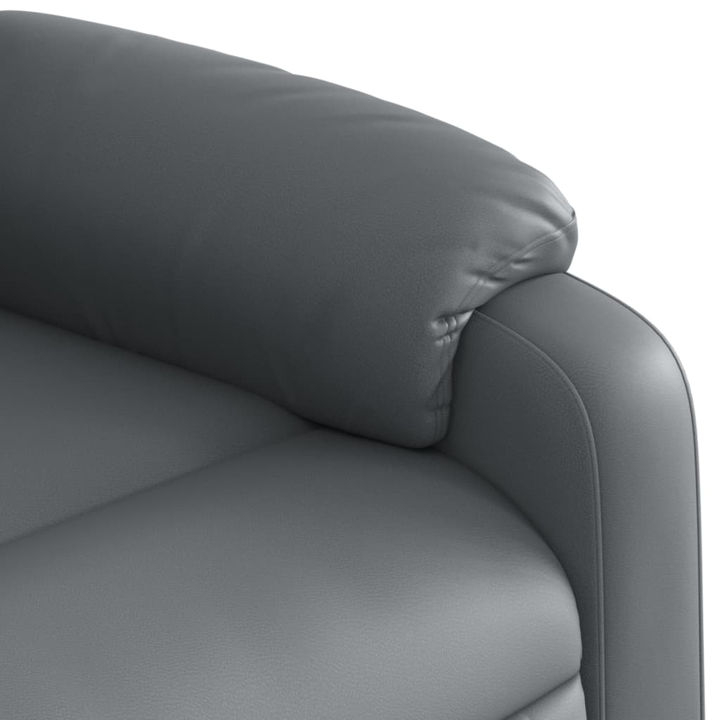 Massage Chair Relaxation Chair Grey Faux Leather