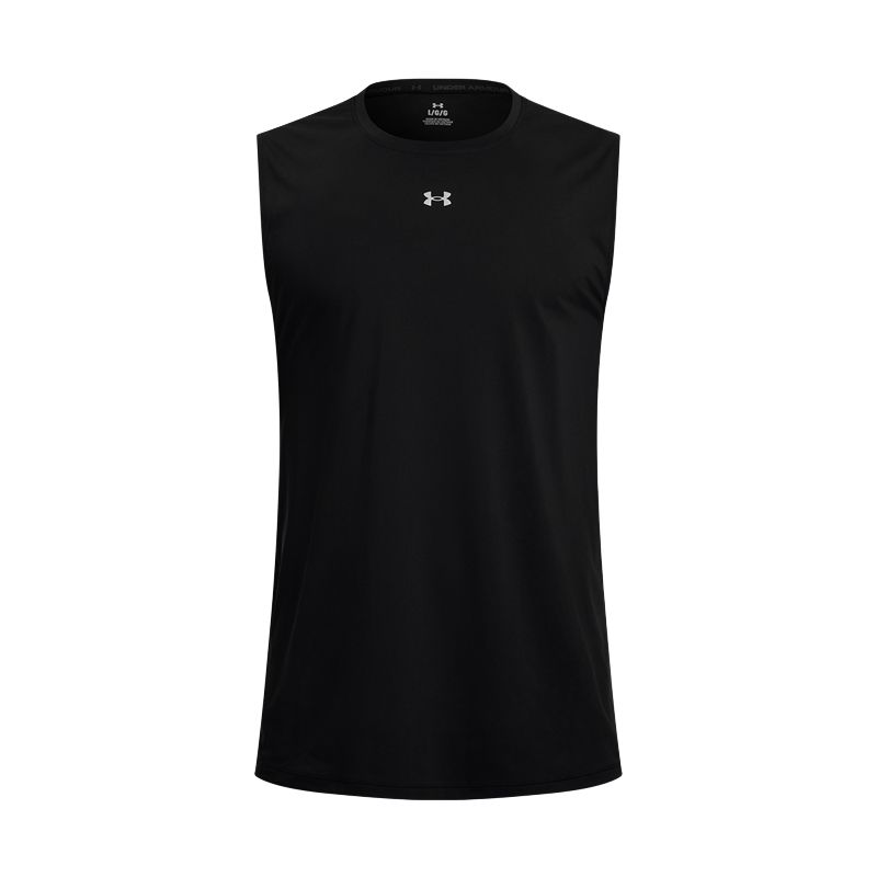 

Under Armour Cool Mesh Loose Round Neck Versatile Sleeveless Vest Men Tops Black 6007548-001