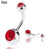 Stainless Steel Navel Ring Rhinestone Belly Button Ring Bar Piercing Jewelry