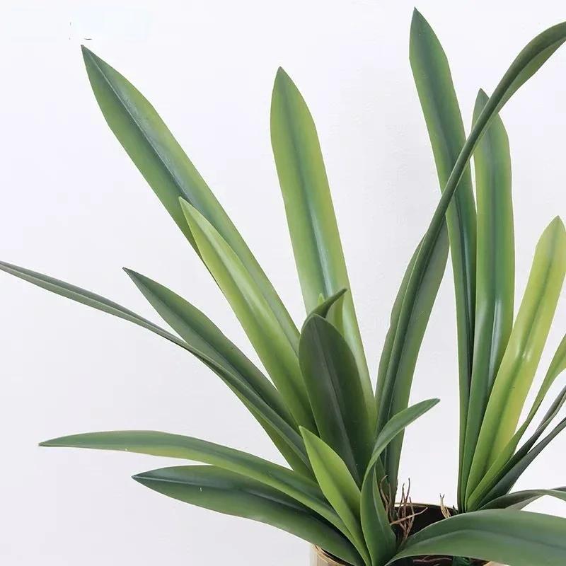 Study Decorative Artificial Clivia Leaves Plants Fake Flower Bedroom Decoration Simulated Cymbidium Leaf Green Plant Floral