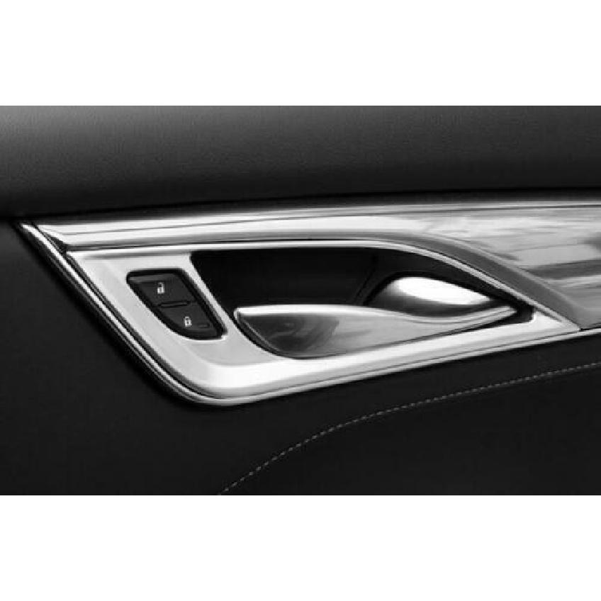 4pcs Fit For Cadillac CT5 2020-2023 Silver Steel Cover Trim Interior Door Handle