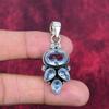 Sveitsisk Blå Topas Anheng Edelsten, 925 Massivt Sterling Sølv Anheng Smykker, Håndlaget Anheng, Sølvsmykker Til Gave