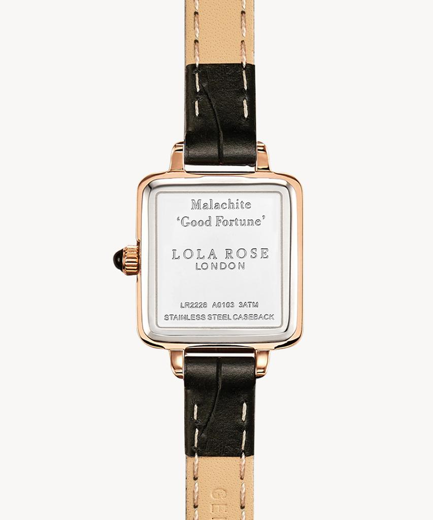 Lollalojeu Cube Malachite Women'S Leather Watch