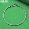 925 Sterling Silver 3mm Simple Braided Bracelet - Beautiful Gift Jewelry